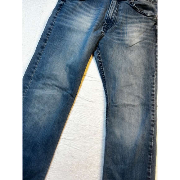 Calvin Klein Mens Jeans Straight Thrashed 34x31.5 Medium Wash Distressed‎ - Picture 3 of 12